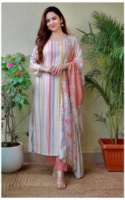 CAndi creation Women Kurta Pant Dupatta Set