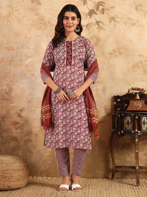 ARADHNA Women Kurti Pant Dupatta Set