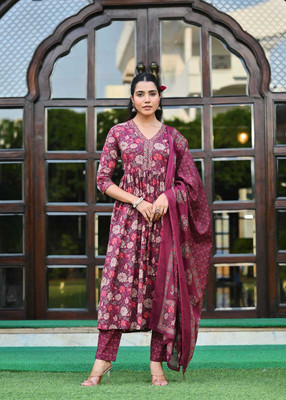Blackoont Women Kurta Pant Dupatta Set