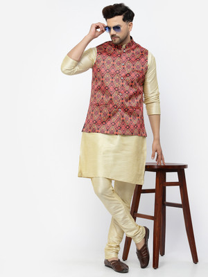 TS Lifestyle Men Kurta Pyjama Ethnic Jacket Set