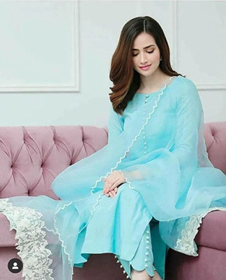Aatvi Women Kurta Pant Attached Dupatta Set