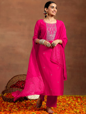 LIBAS Women Kurta Pant Dupatta Set