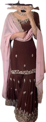 NIDHI'S FASHION Women Ethnic Top Palazzo Dupatta Set