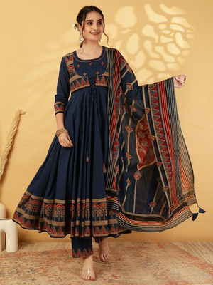 KIMAYRA Women Kurta Palazzo Dupatta Set