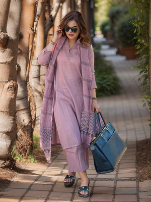 FABUNNA COTTON Women Kurta Pant Dupatta Set