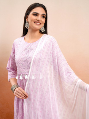 Vishudh Women Kurta Pant Attached Dupatta Set
