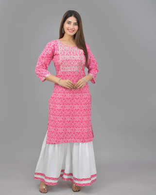 Vrnda Women Kurta Sharara Set