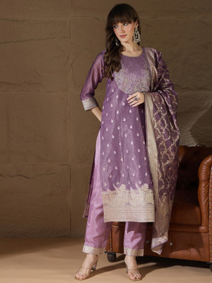 VredeVogel Woven Kurta, Trouser/Pant & Dupatta Set