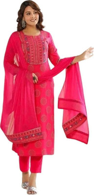 Glorytax Women Kurti Pant Dupatta Set