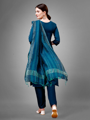 SPAREN CREATION Women Printed A-line Kurta(Blue)