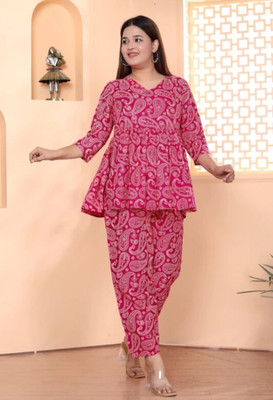mezgown Women Ethnic Top Pant Set