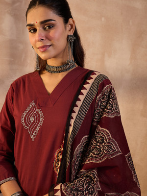 Indo Era Women Kurta Pant Dupatta Set