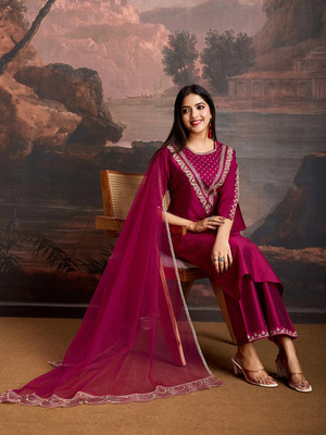 House of Pataudi Women Kurta Pant Dupatta Set