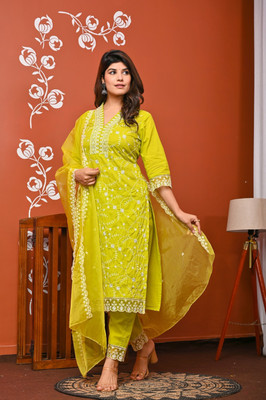 YAVIE Women Kurta Pant Dupatta Set