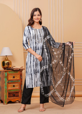 Shree Hari Sant Collection Women Kurti Pant Attached Dupatta Set