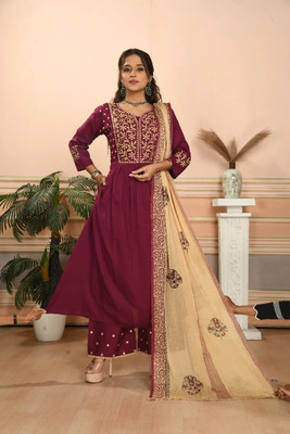 Seemrat Women Kurta Palazzo Dupatta Set