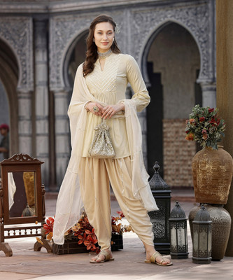 Stylum Women Kurti Dhoti Pant Dupatta Set