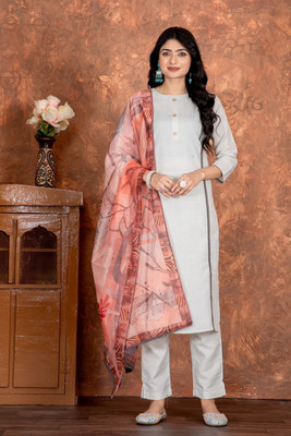 Biezun Self Design Kurta, Salwar & Dupatta Set