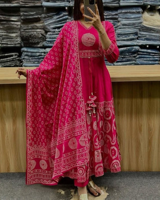 VIDHI Women Kurta Churidar Dupatta Set