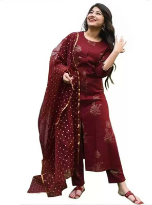 CZUB Women Kurta Pant Dupatta Set