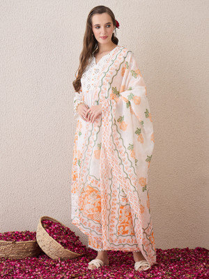 Indo Era Women Kurta Pant Dupatta Set