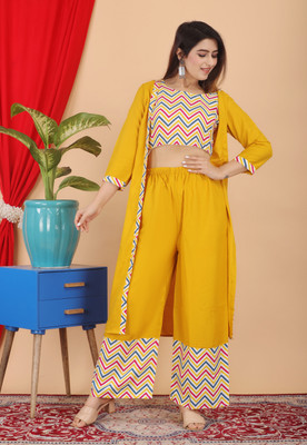 shobhit Women Kurta Pant Ethnic Jacket Set
