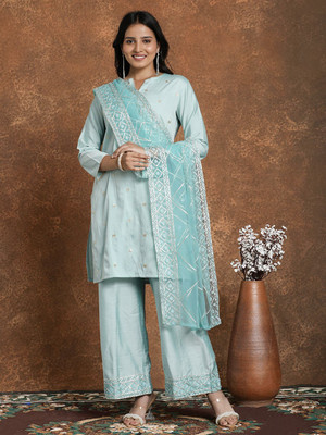 SHREESHA ENTERPRISE Women Kurta Palazzo Dupatta Set