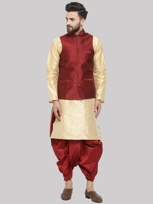 Royal Kurta Men Kurta Dhoti Ethnic Jacket Set