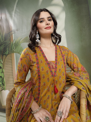 KIMAYRA Women Kurta Palazzo Dupatta Set