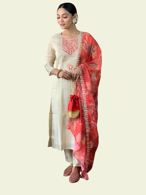 zindora Women Kurti Pant Dupatta Set