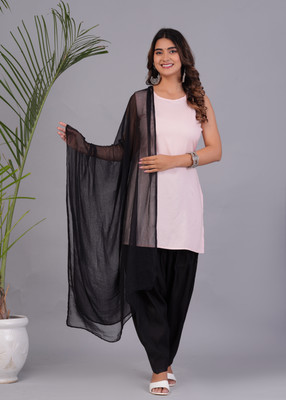 vakratunda Solid Kurta, Patiala & Dupatta Set