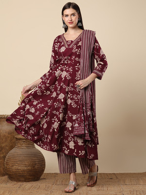 Fashor Women Kurta Palazzo Dupatta Set