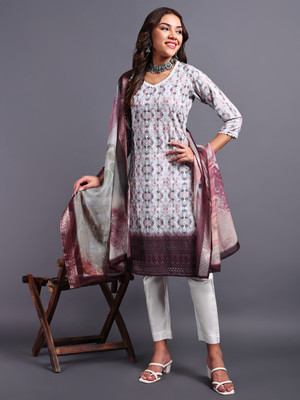 DISHWA FASHION Embroidered, Self Design Kurta, Trouser/Pant & Dupatta Set
