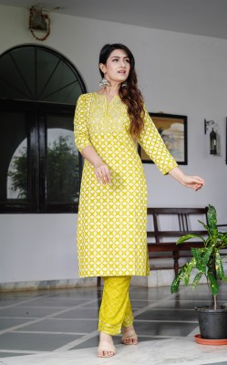 Radhika art Women Kurta Pant Set