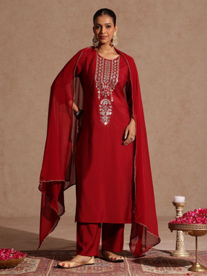 Janasya Women Kurti Pant Dupatta Set