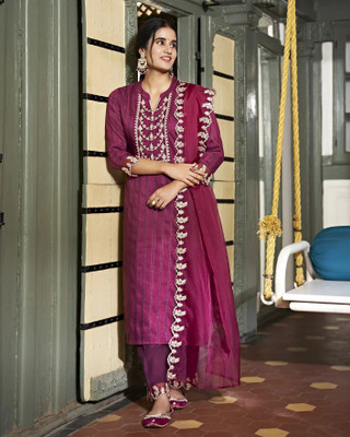 MOKOSH Women Kurta Pant Dupatta Set