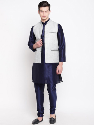 MAG Men Kurta Churidar Ethnic Jacket Set