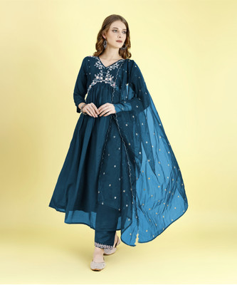 GOROLY Women Kurta Pant Dupatta Set