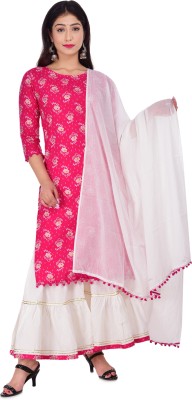 WOMENISHKURTI Women Kurta Sharara Set