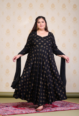 PrettyPlus by Desinoor.com Women Kurta Attached Dupatta Set