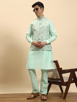 PRO ETHIC Men Kurta Pant Ethnic Jacket Set