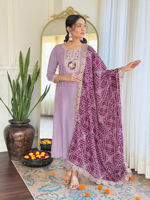 SDK Fashion Embroidered Kurta, Trouser/Pant & Dupatta Set