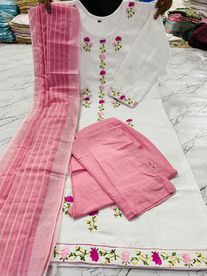 R A TEXTILE Women Kurti Pant Dupatta Set
