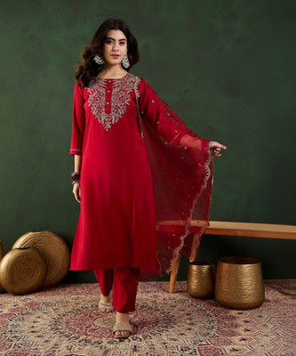 Sangria Women Kurta Pant Dupatta Set