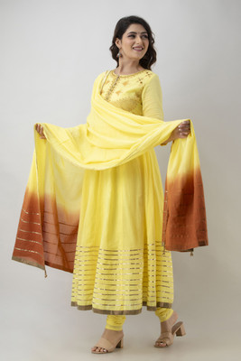 A&k Women Kurta Churidar Dupatta Set