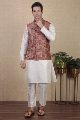Koshin Sleeveless Printed Men Jacket