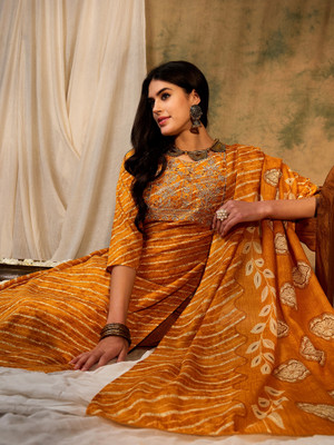 Indo Era Women Kurta Pant Dupatta Set
