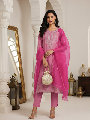 House of Pataudi Women Kurta Pant Dupatta Set