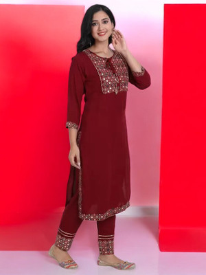 KHODIYAR FASHION Women Kurta Pyjama Set