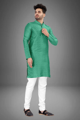 CRYSTALREVENUE Men Kurta Pyjama Set